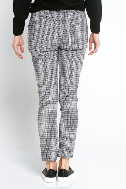 Megan Pants - Black/White Check