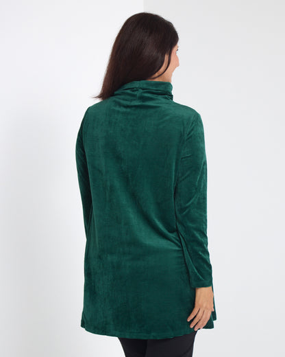 Melanie Velour Tunic - Forest