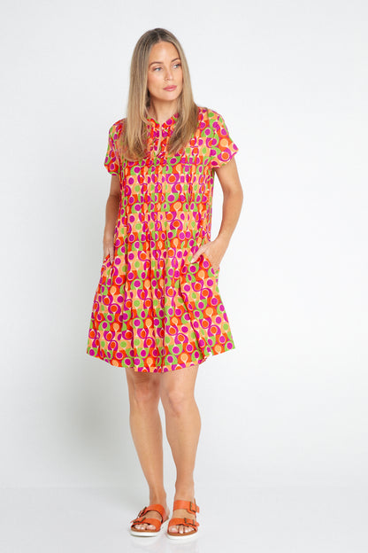 Melville Petite Cotton Dress - Papaya