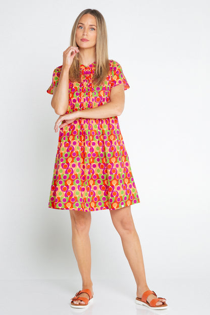 Melville Petite Cotton Dress - Papaya