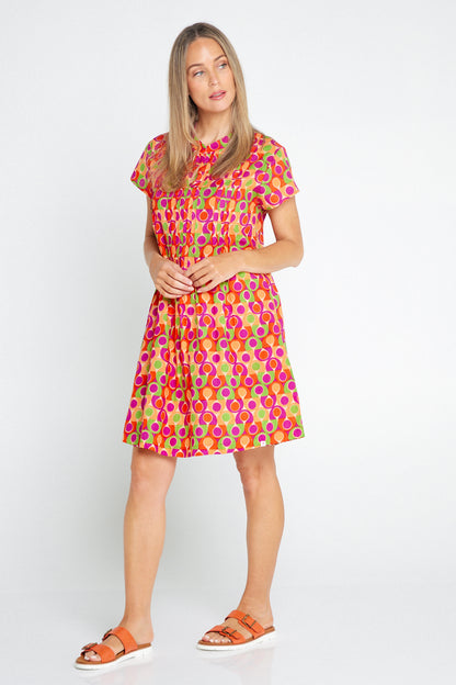 Melville Petite Cotton Dress - Papaya