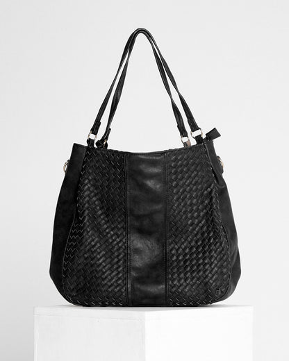 Mila Woven Bag - Black