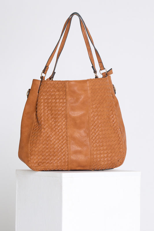 Mila Woven Bag - Tan
