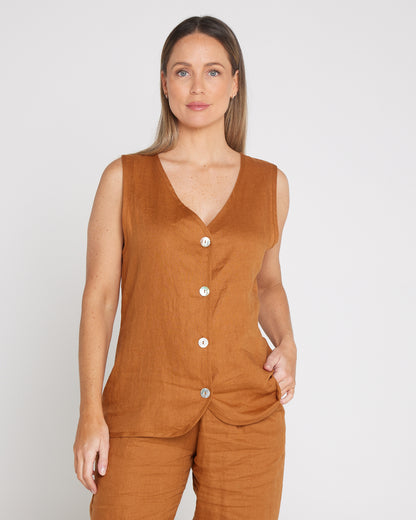 Miramar Vest - Caramel