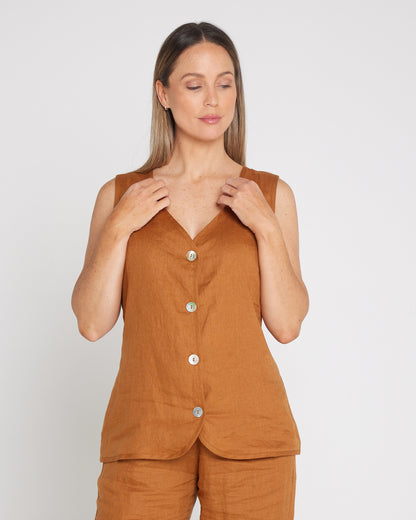 Miramar Vest - Caramel