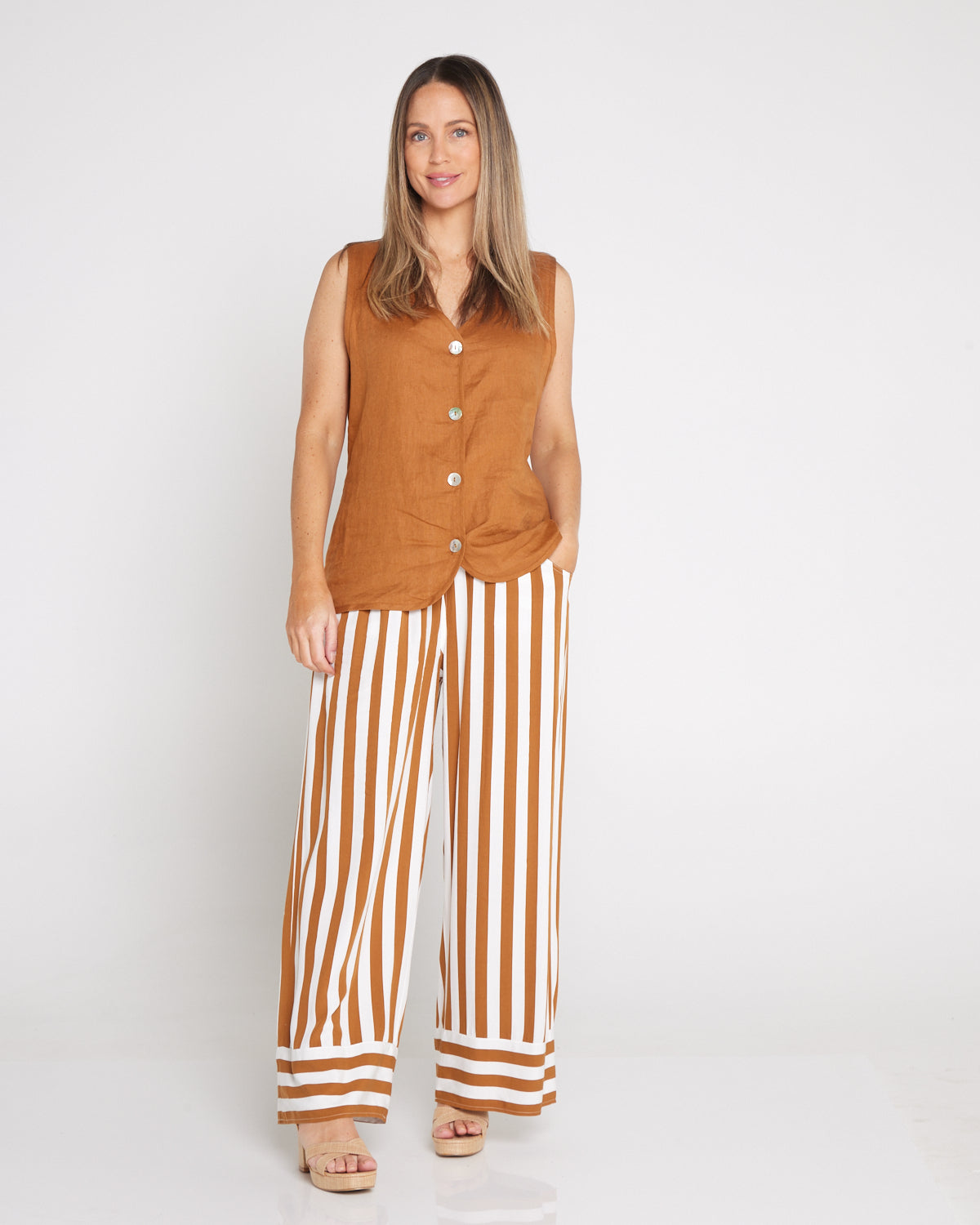 Miramar Vest - Caramel