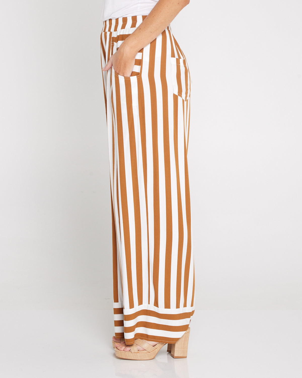 Treville Stripe Pant - Caramel