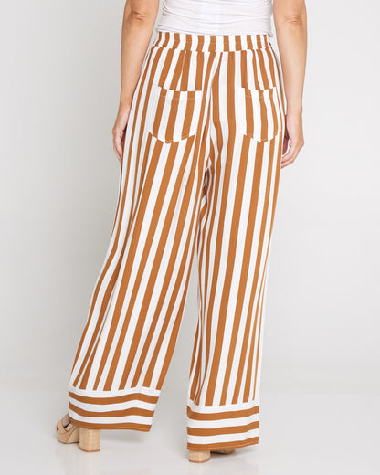 Treville Stripe Pant - Caramel