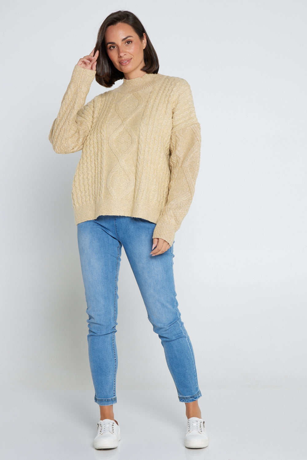 Cable knitwear sale top
