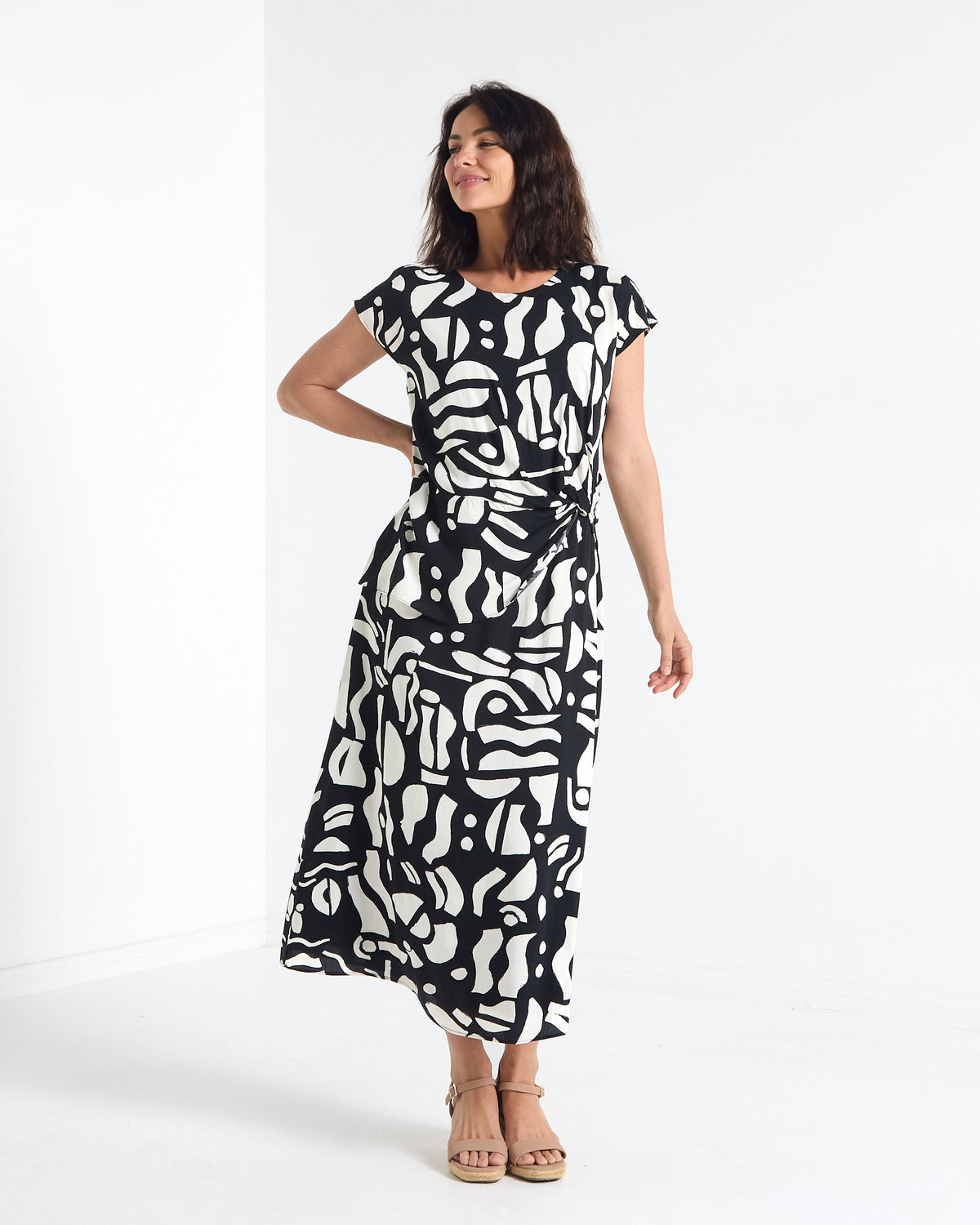 Abingdon Dress - Black & Ivory