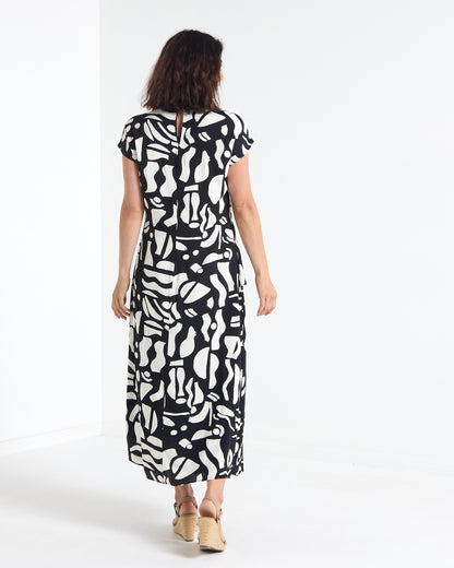 Abingdon Dress - Black & Ivory