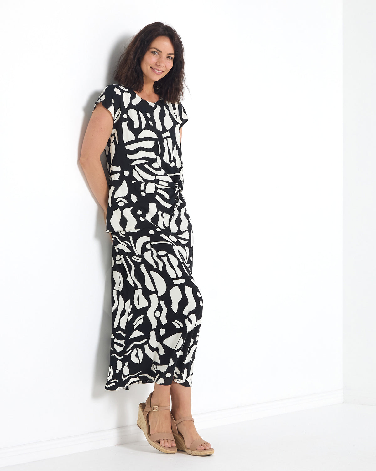 Abingdon Dress - Black & Ivory