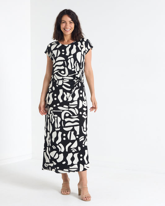 Abingdon Dress - Black & Ivory