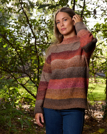 Harbour Stripe Knit - Rust Multi