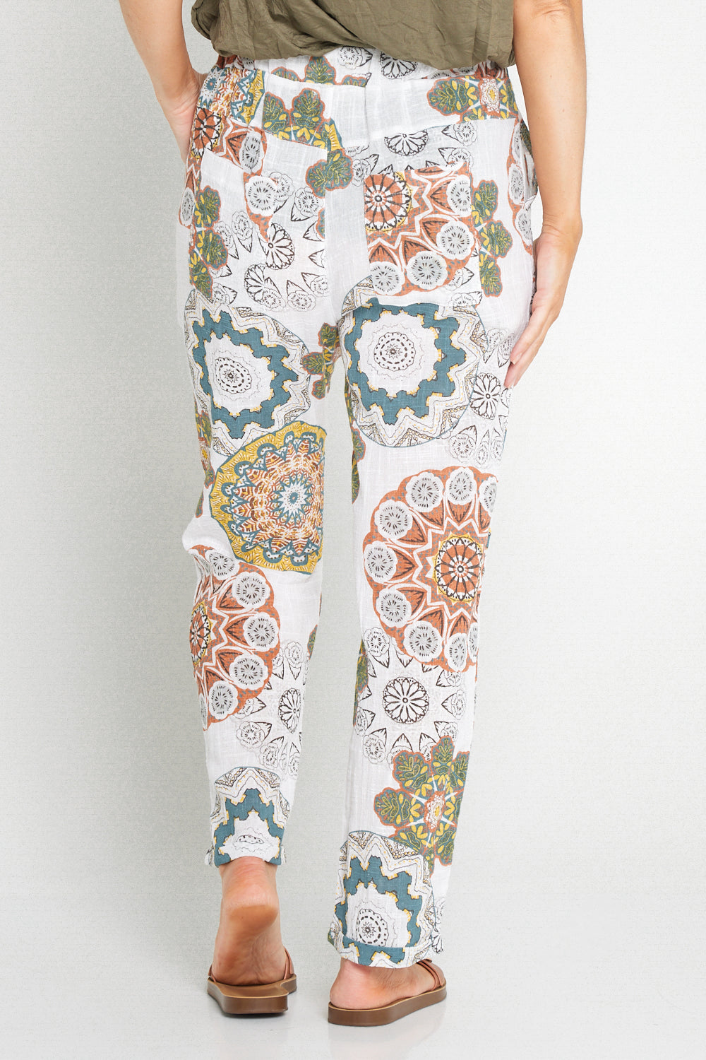 Mojave Linen Pants - Desert Blooms