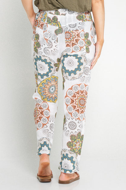 Mojave Linen Pants - Desert Blooms