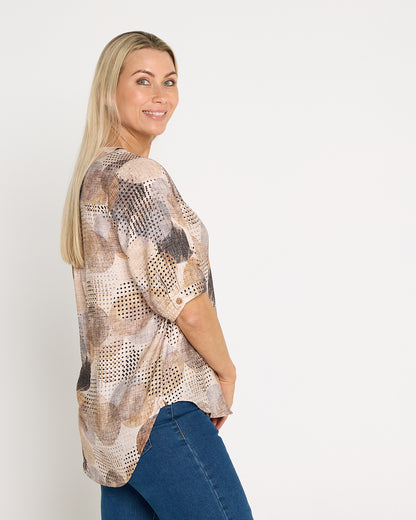 Monroe Top - Mocha Luxe Spot