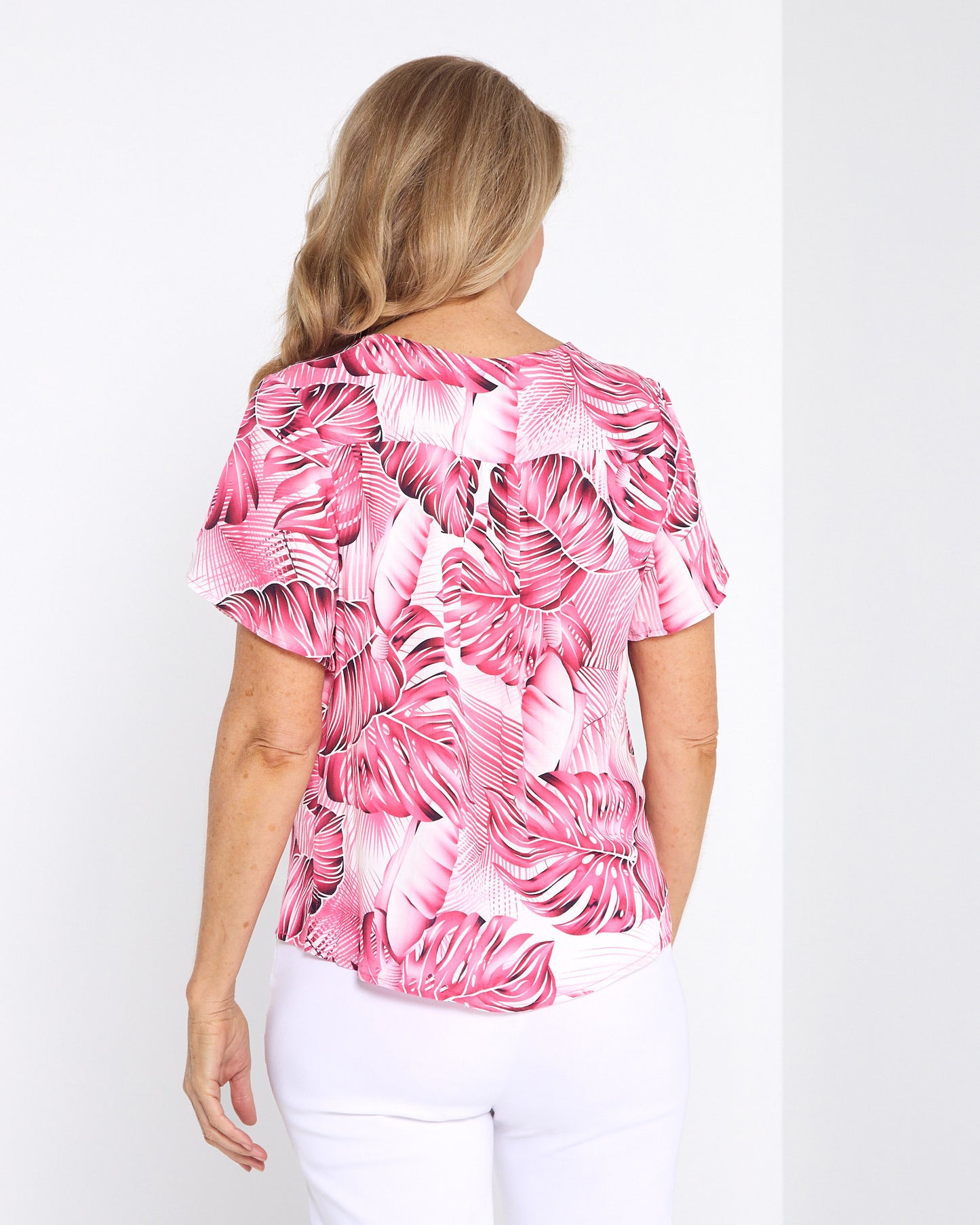 Palm Springs Top - Pink Hibiscus