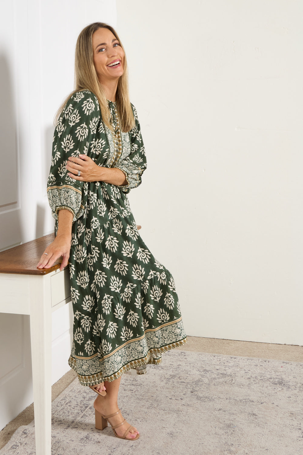 Mornington Dress - Green Floral