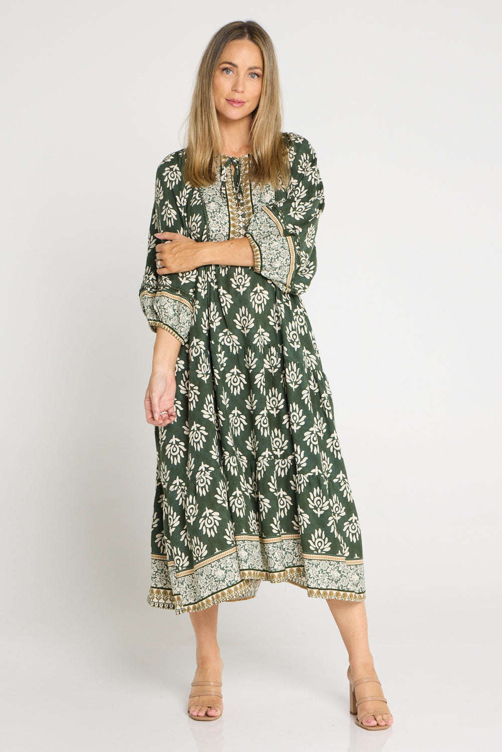 Mornington Dress - Green Floral