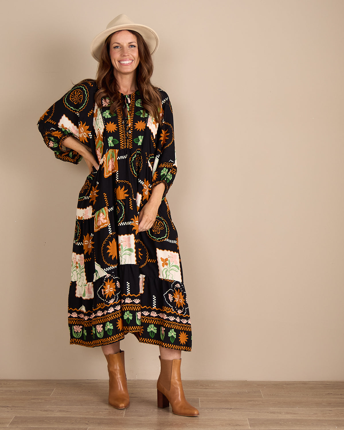 Morse Dress - Sun Tan Floral