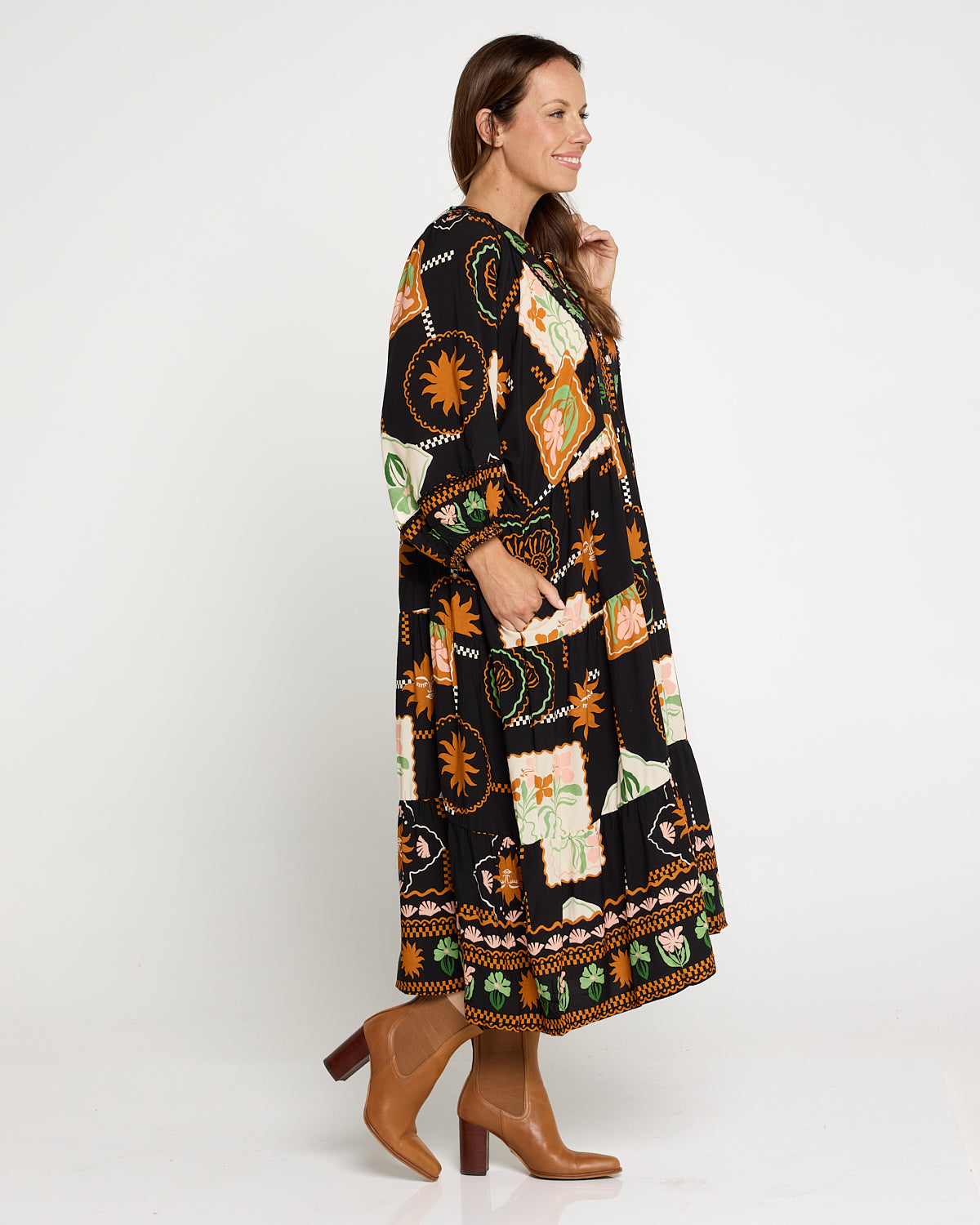 Morse Dress - Sun Tan Floral