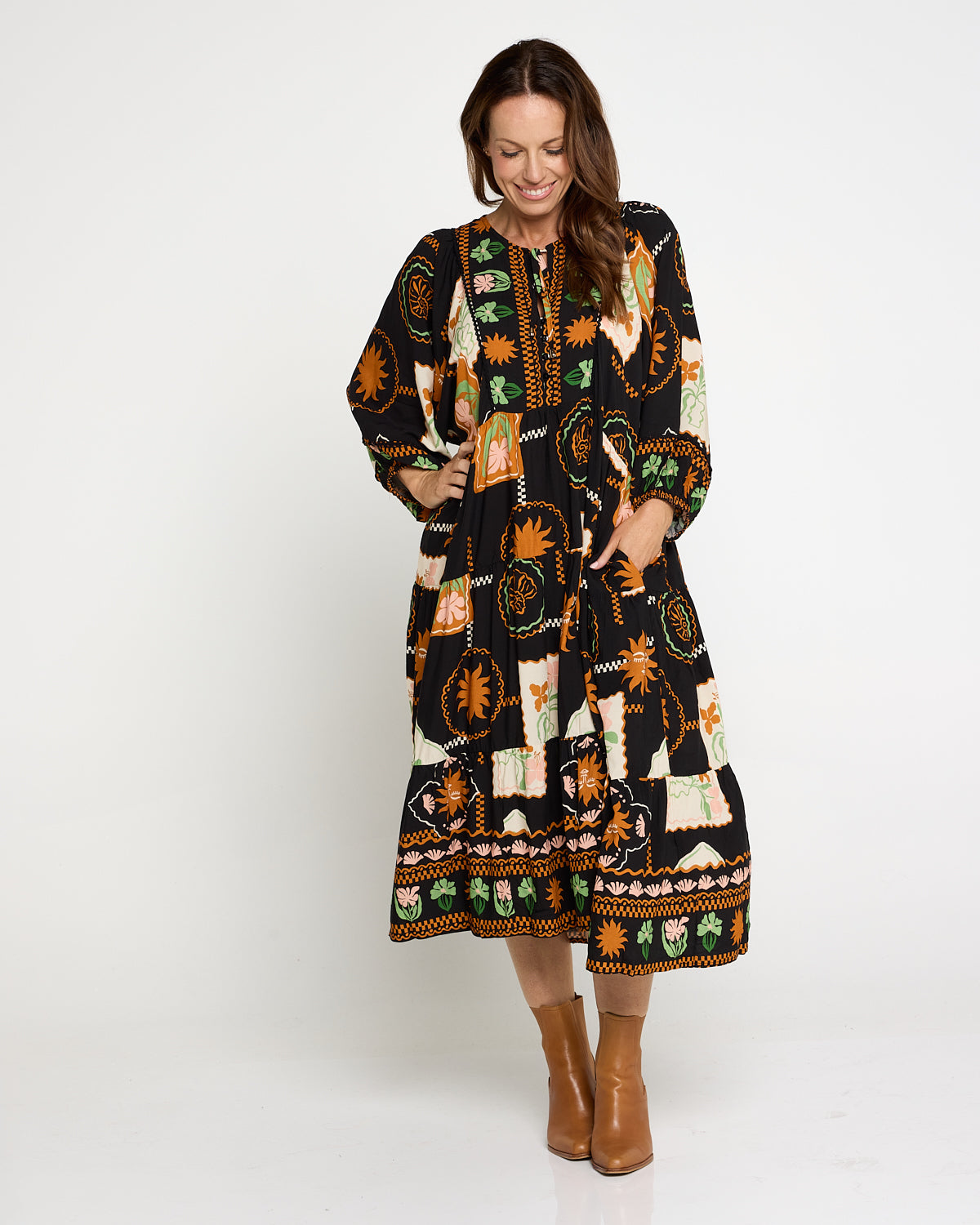 Morse Dress - Sun Tan Floral