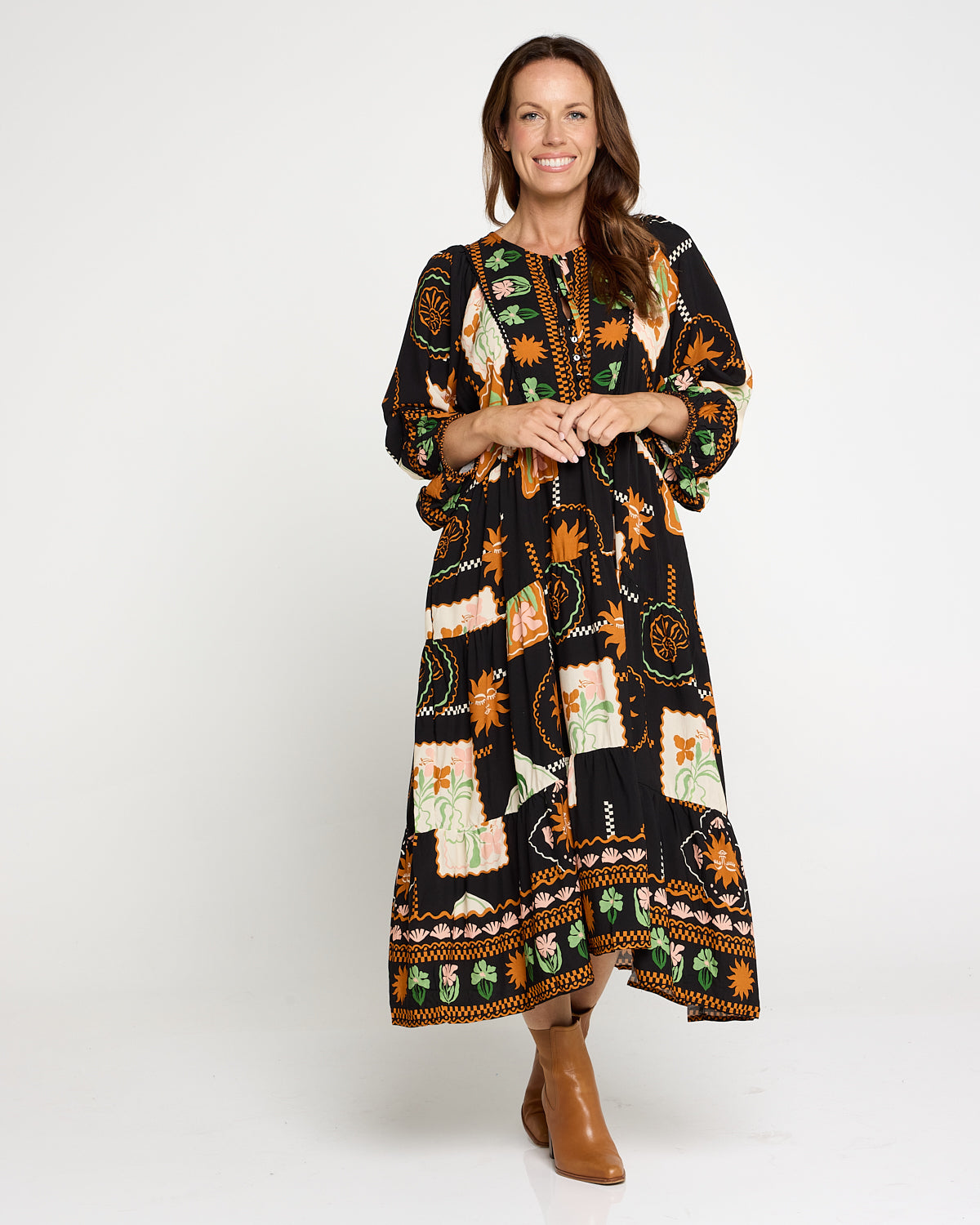 Morse Dress - Sun Tan Floral