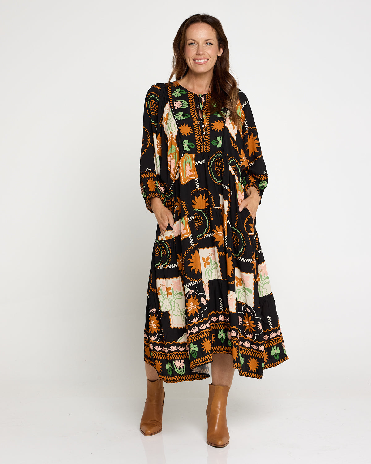Morse Dress - Sun Tan Floral