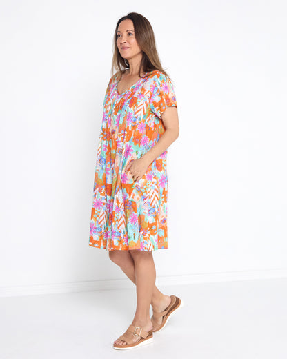 Hayes Dress - Pink Daisies