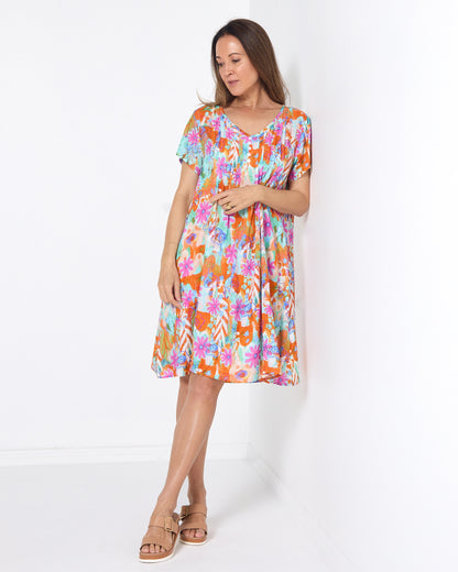 Hayes Dress - Pink Daisies
