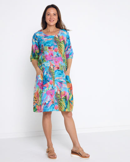 Greta Dress - Watercolour Floral