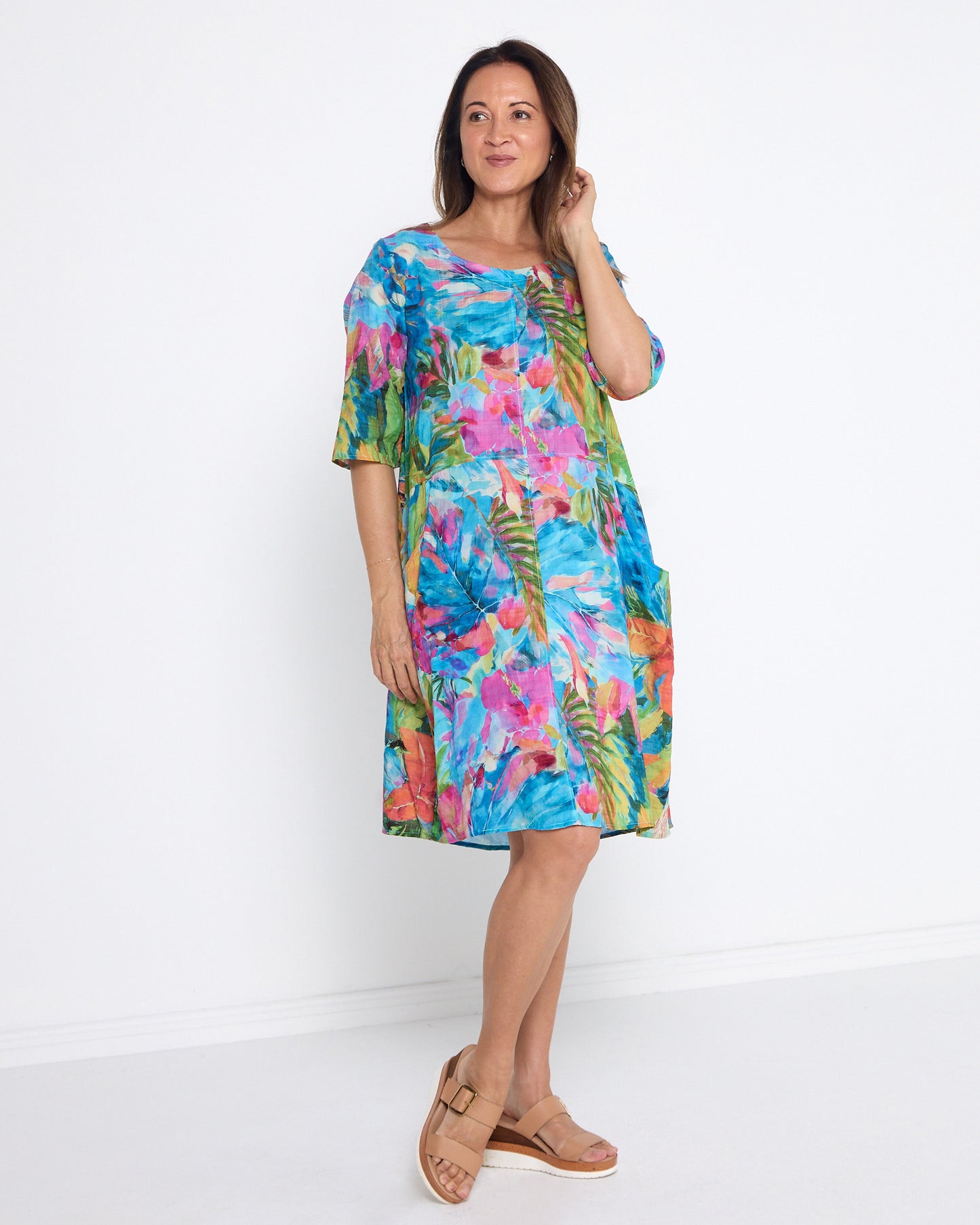 Greta Dress - Watercolour Floral