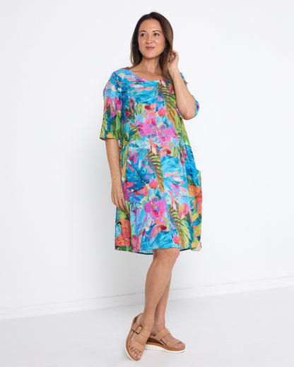 Greta Dress - Watercolour Floral