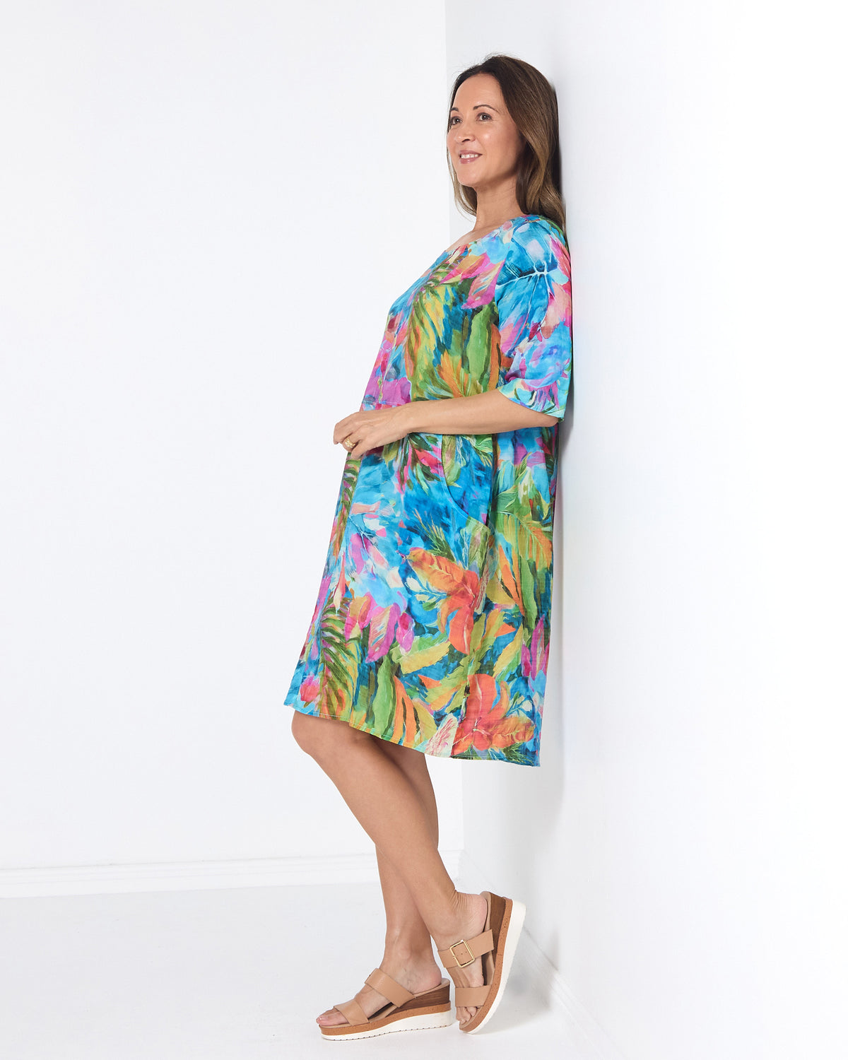 Greta Dress - Watercolour Floral