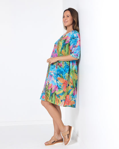 Greta Dress - Watercolour Floral