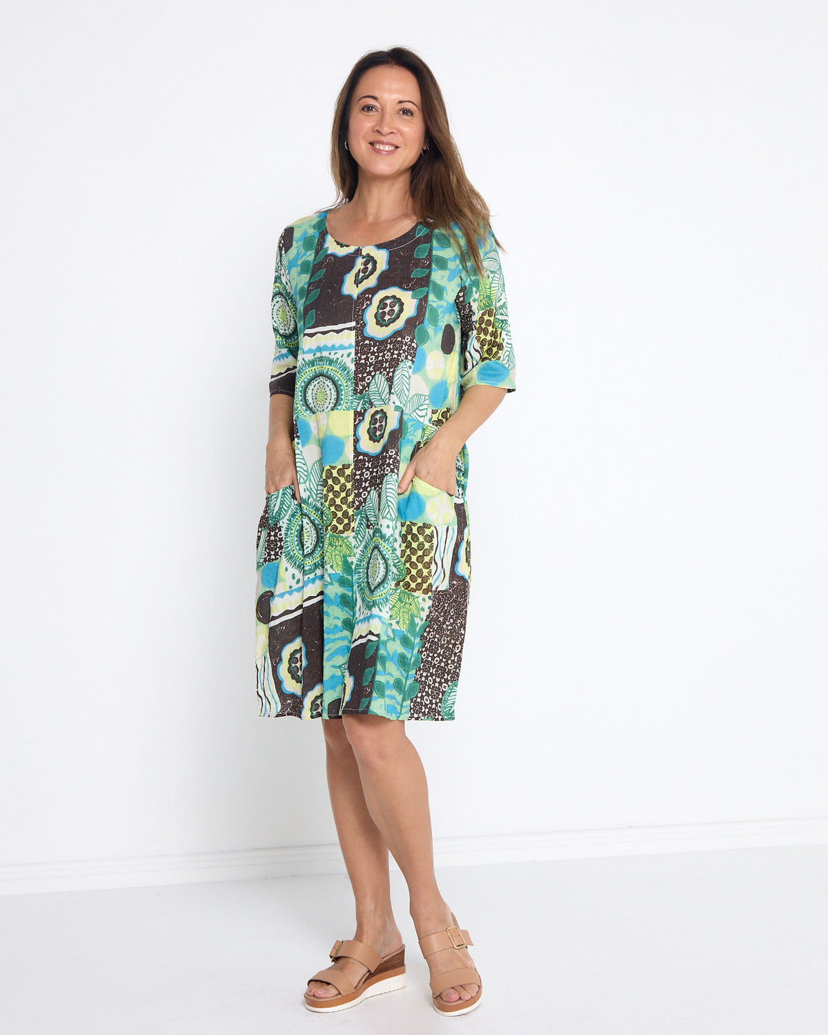 Eva Dress - Leafy Greens