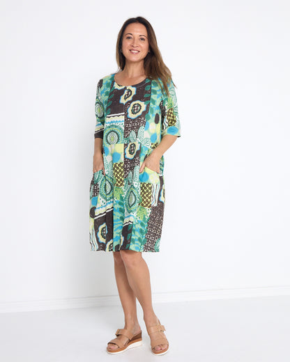 Eva Dress - Leafy Greens