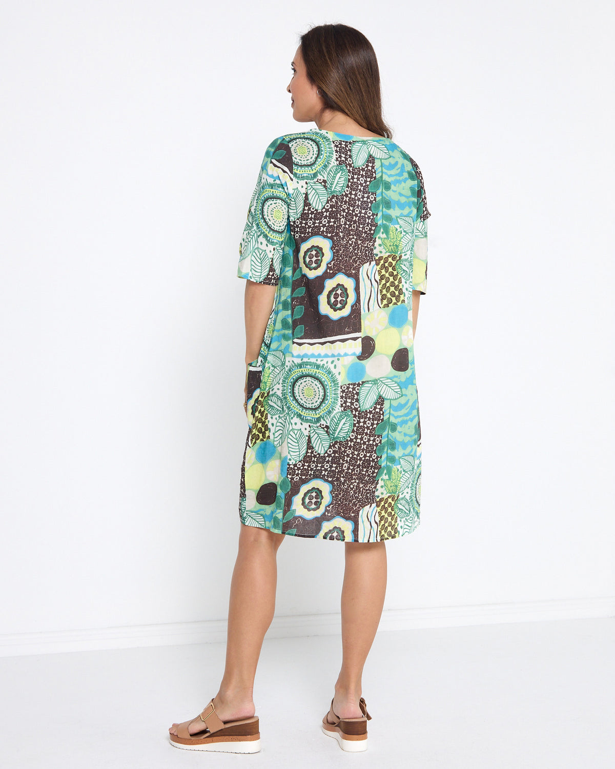 Eva Dress - Leafy Greens