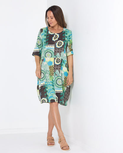 Eva Dress - Leafy Greens