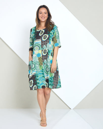 Eva Dress - Leafy Greens