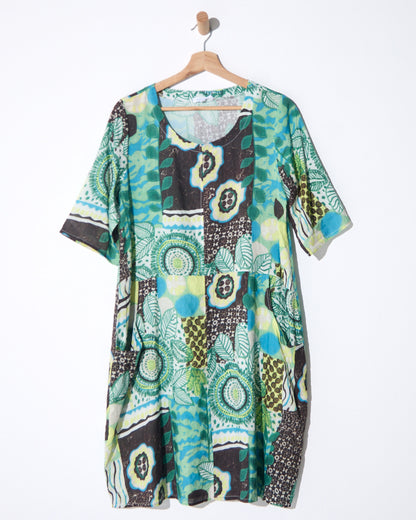 Eva Dress - Leafy Greens