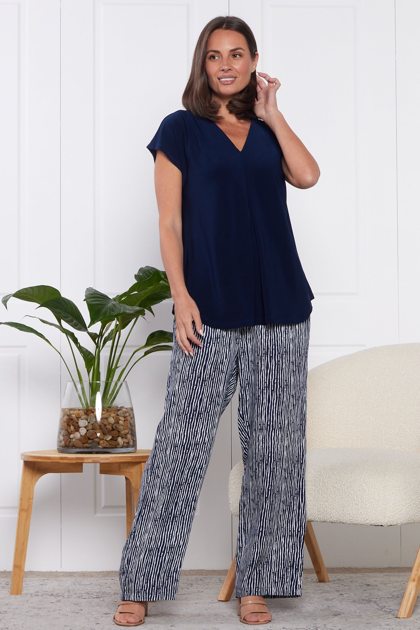 Ashlyn Top - Navy