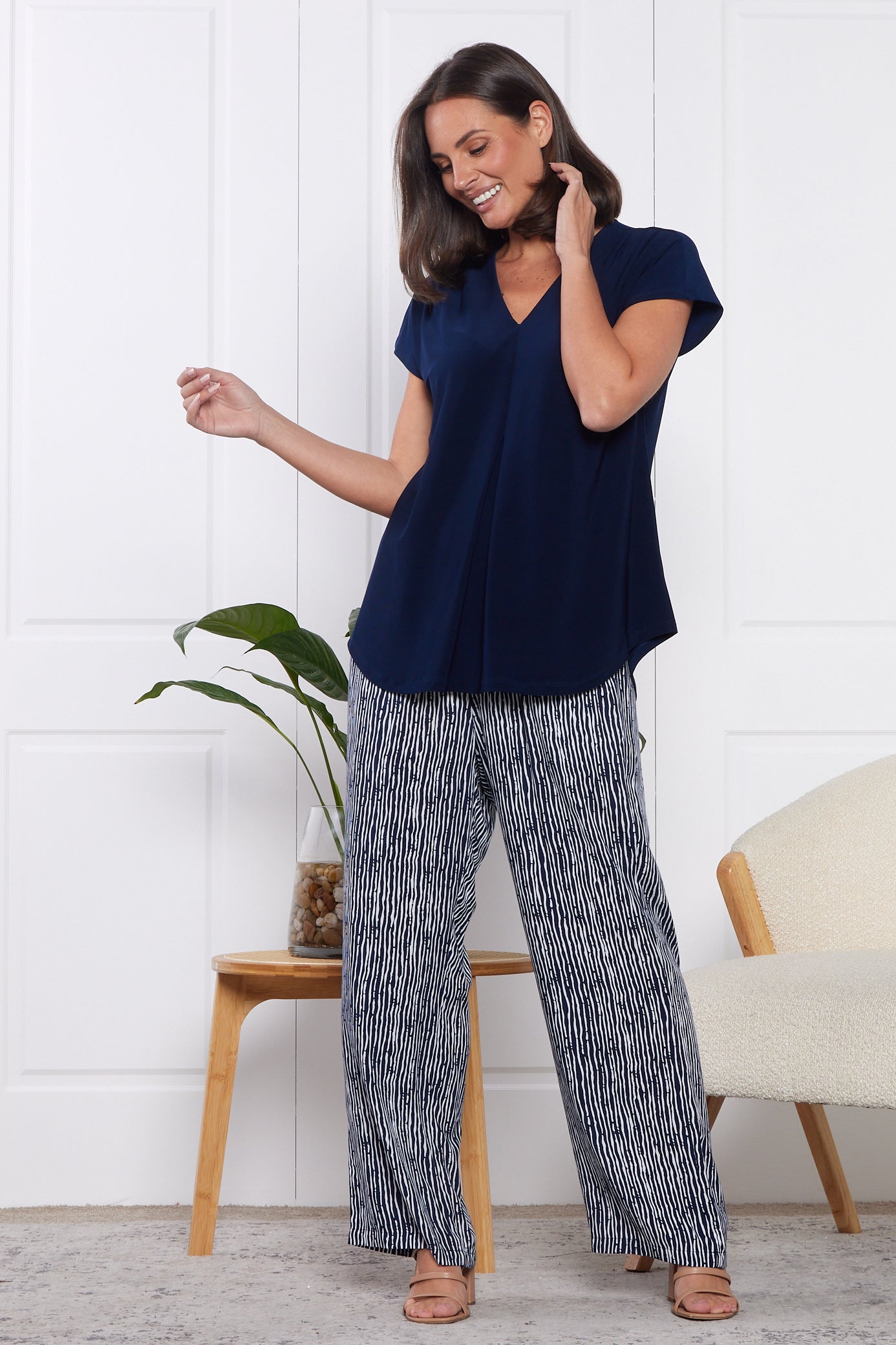 Ashlyn Top - Navy