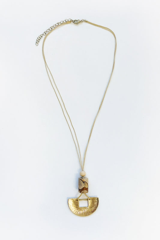 Earth Tone Necklace - Gold