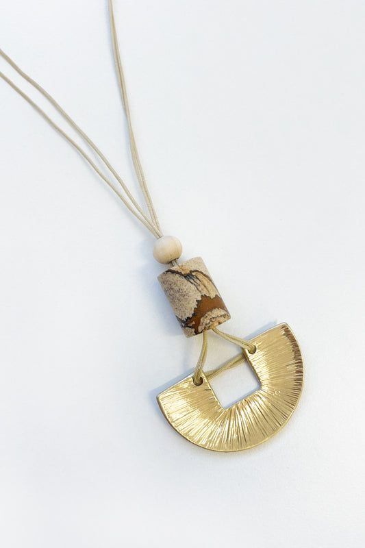 Earth Tone Necklace - Gold