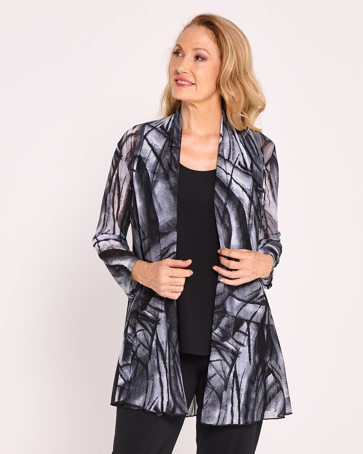 Naomi Mesh Jacket – Silver Shadow