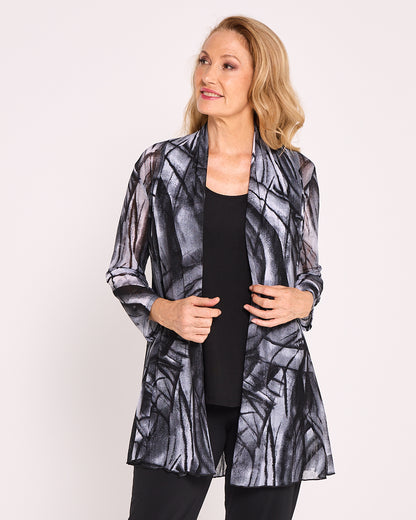 Naomi Mesh Jacket – Silver Shadow