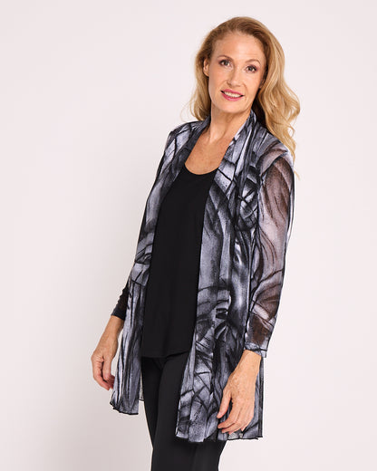 Naomi Mesh Jacket – Silver Shadow