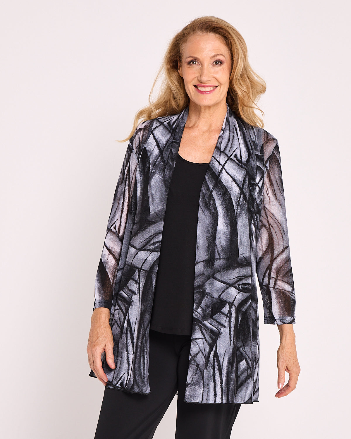 Naomi Mesh Jacket – Silver Shadow